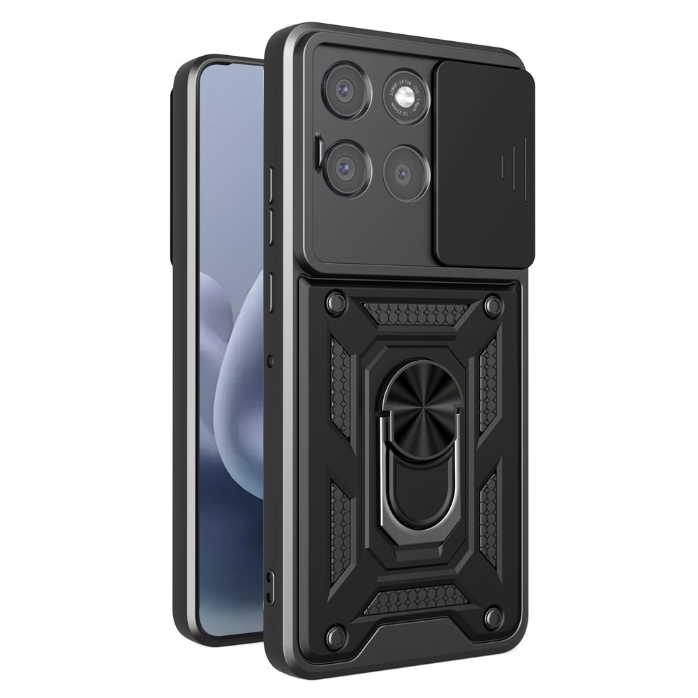 Slide ütésálló tok a Motorola Moto G87 5G/G77 5G/G67 5G készülékekhez – fekete