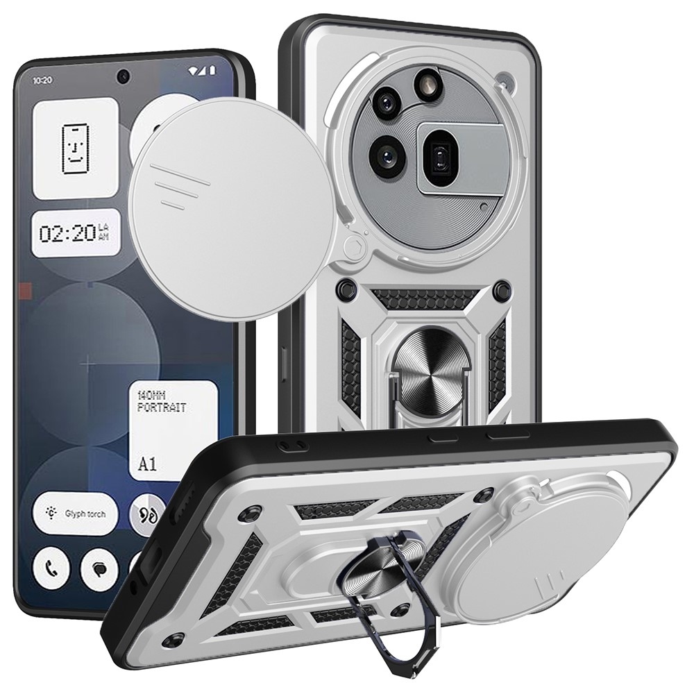 Slide tartós borító a Nothing Phone (3a) Pro készülékhez - Ezüst