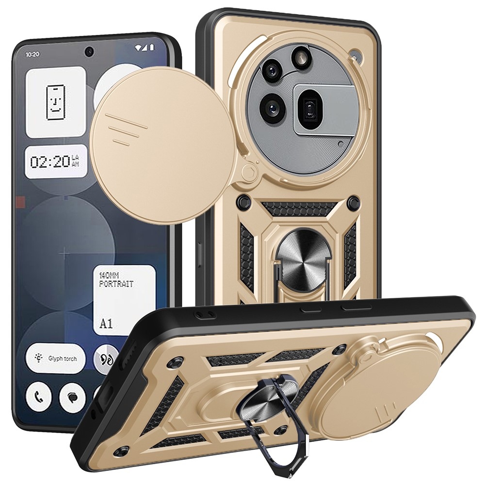 Tartós csúszásbiztos borító a Nothing Phone (3a) Pro készülékhez - arany színben