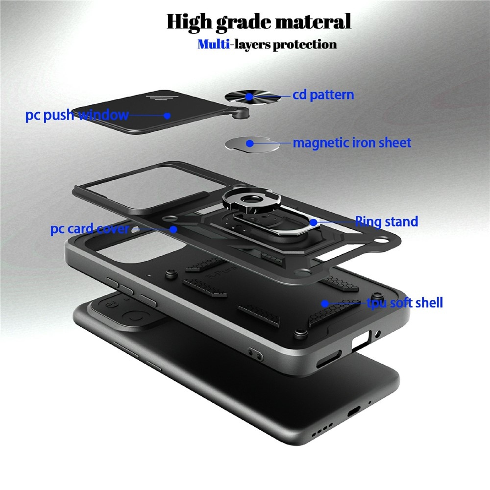 Csúszásálló borítás a Realme 16 Pro+ 5G készülékhez - fekete