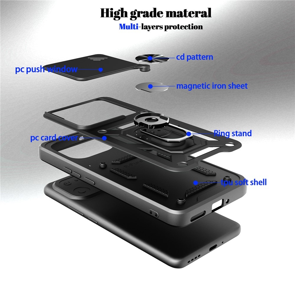 Csúszásálló borítás a Realme 16 Pro 5G készülékhez - fekete