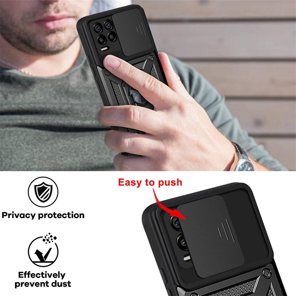 Csúszásgátló tok a Realme 8/8 Pro-hoz – fekete