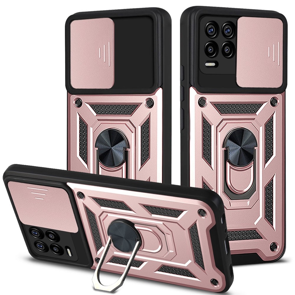 Csúszásgátló tok a Realme 8/8 Pro-hoz – rózsaszín-arany