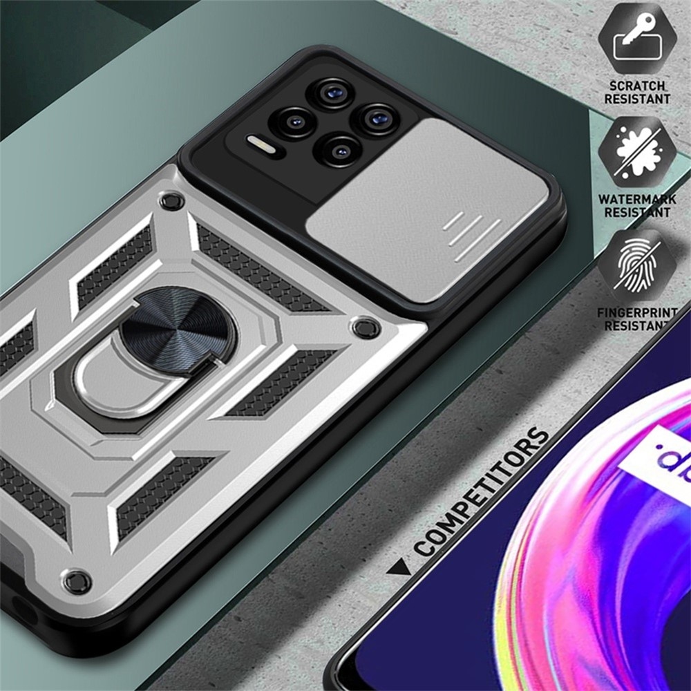 Csúszásgátló tok a Realme 8/8 Pro-hoz – ezüst