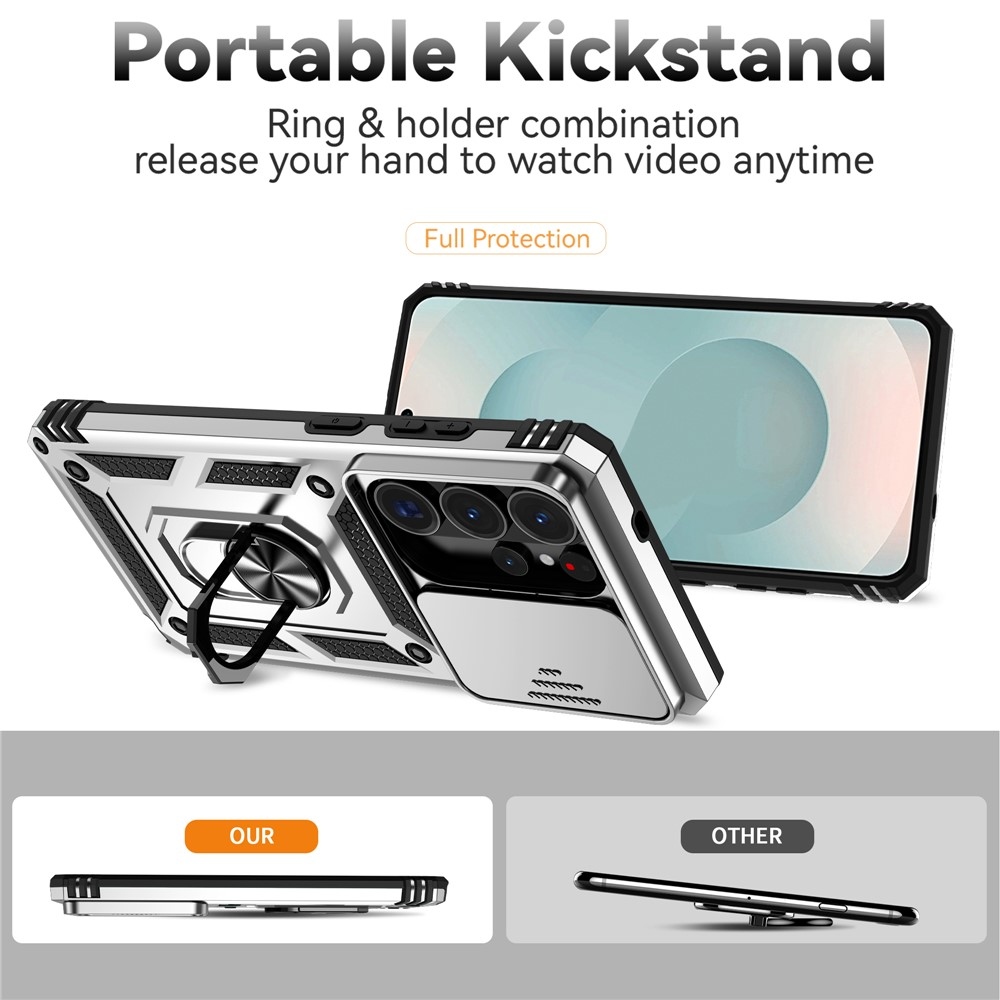 Csúszásálló borítás Samsung Galaxy S26 Ultra készülékhez - ezüst