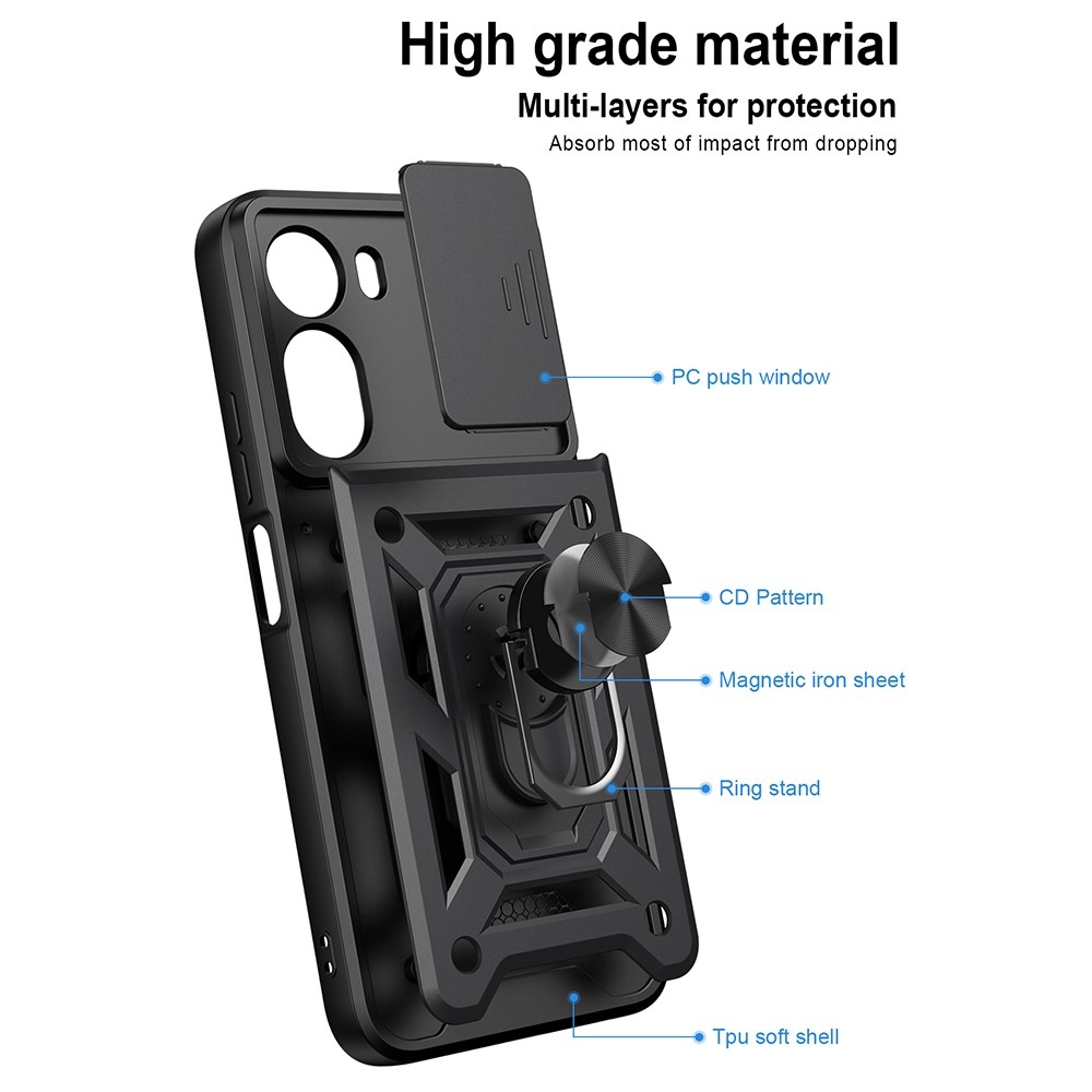Tartós csúszásbiztos borítás Xiaomi Redmi A7 Pro készülékhez - fekete