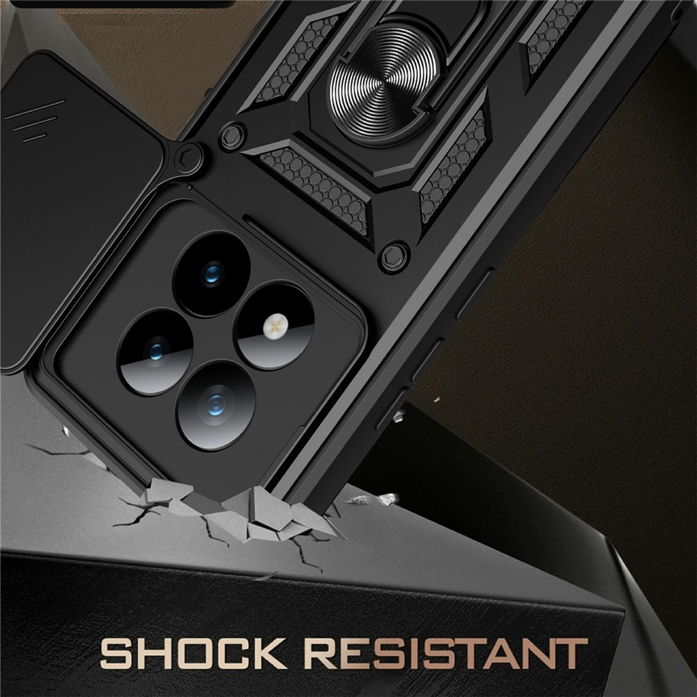 Tartós csúszásbiztos borító Xiaomi Redmi Note 15 Pro+ 5G/Xiaomi Poco M8 Pro 5G - fekete