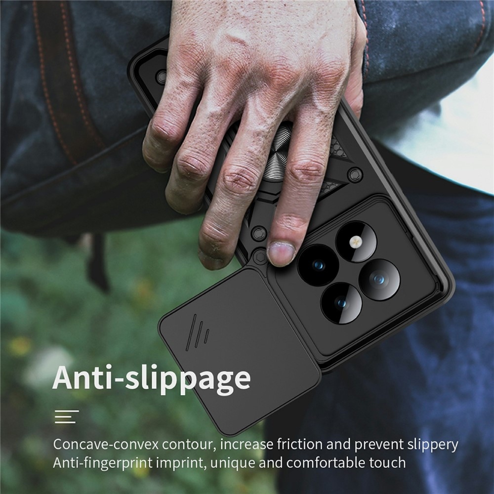 Tartós csúszásbiztos borító Xiaomi Redmi Note 15 Pro+ 5G/Xiaomi Poco M8 Pro 5G - fekete