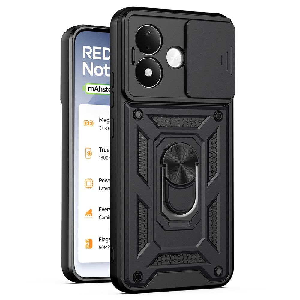Ütésálló tok a Xiaomi Redmi Note 17 4G/5G-hez – fekete