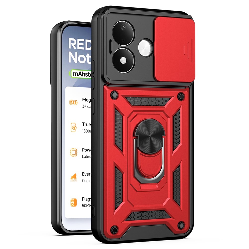 Ütésálló tok a Xiaomi Redmi Note 17 4G/5G-hez – piros