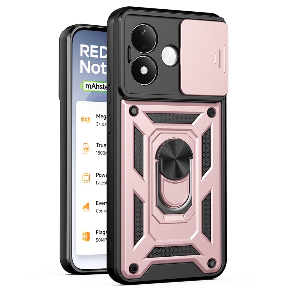 Ütésálló tok a Xiaomi Redmi Note 17 4G/5G-hez – rózsaszín-arany