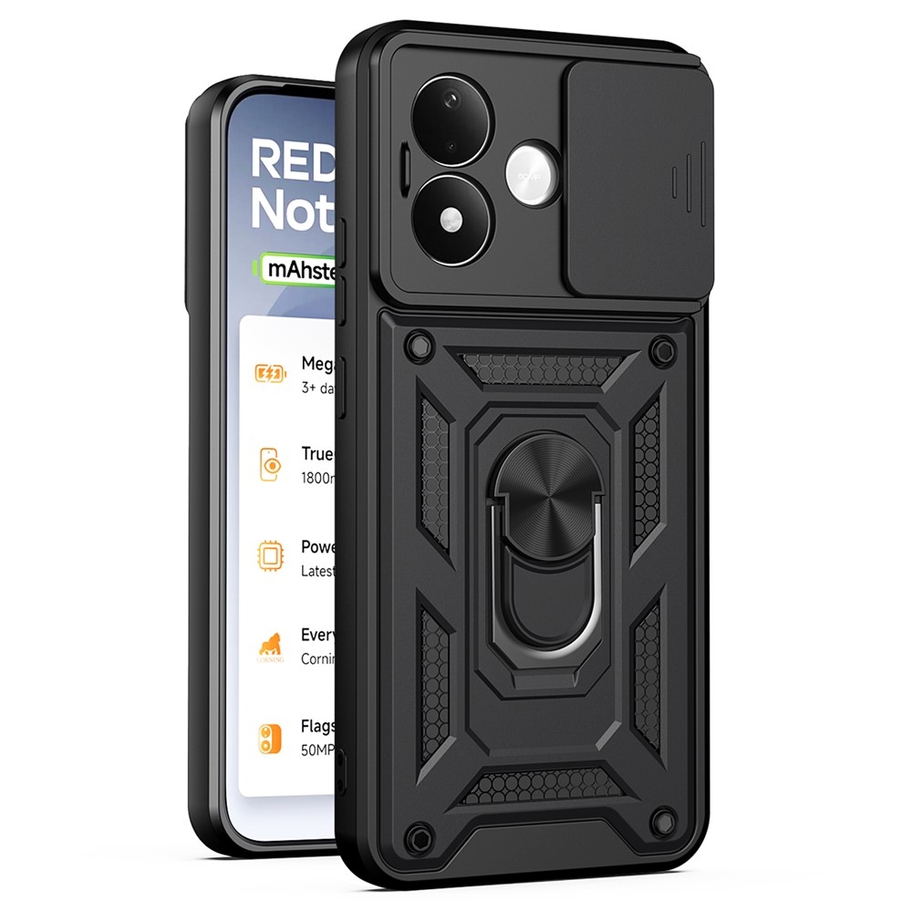 Csúszásgátló tok a Xiaomi Redmi Note 17 Pro 5G-hez – fekete