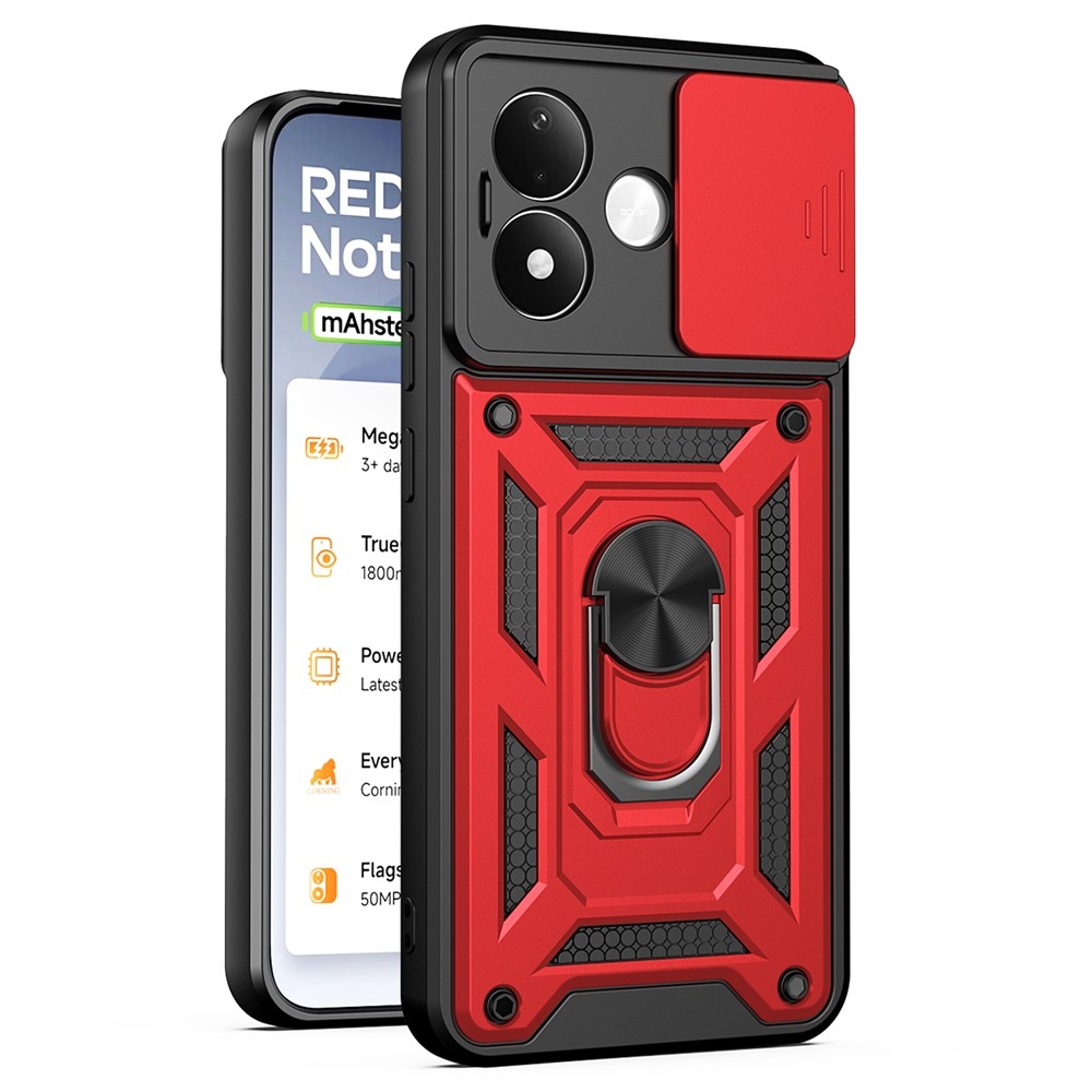 Csúszásgátló tok a Xiaomi Redmi Note 17 Pro 5G-hez – piros