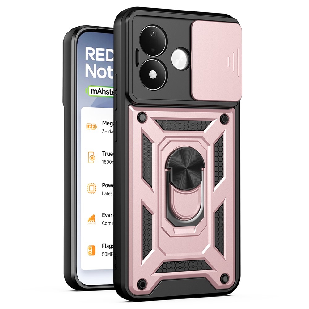 Csúszásgátló tok a Xiaomi Redmi Note 17 Pro 5G-hez – rózsaszín-arany