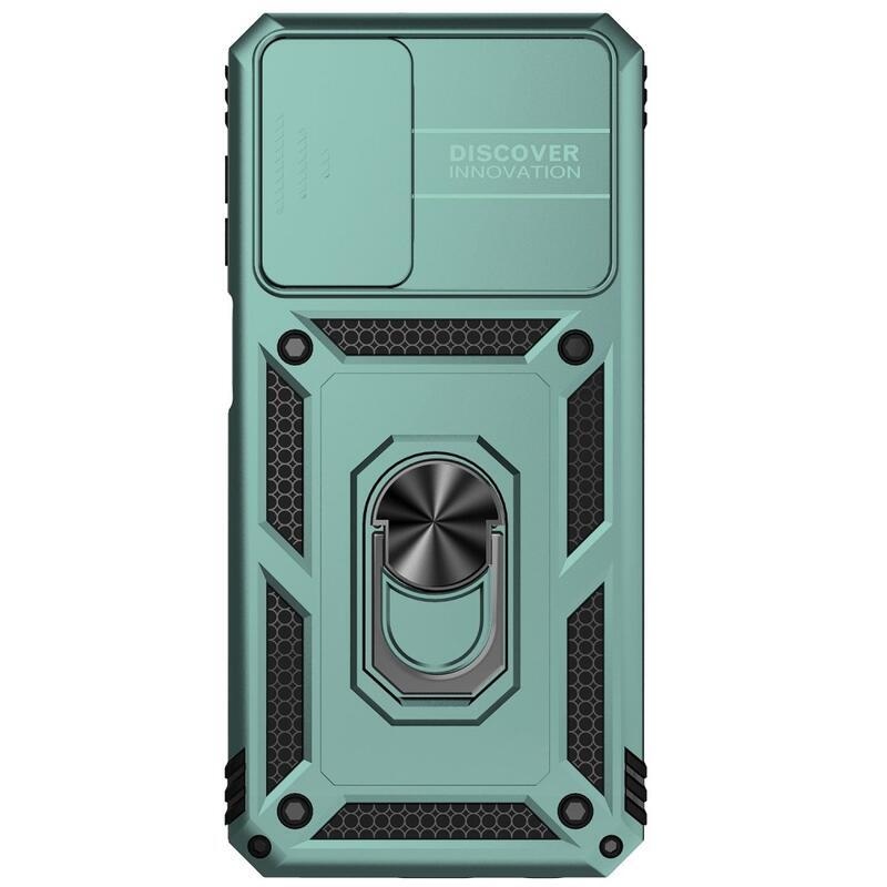 Csúsztatható, tartós hibrid borítás ujjbeggyel Samsung Galaxy A23 4G/5G - zöld