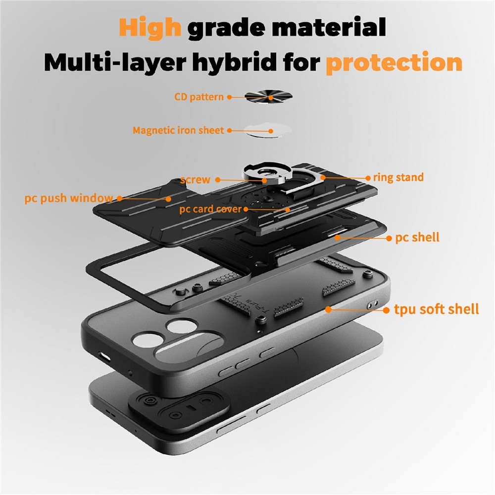 Tartós csúszós borító OnePlus 15 5G-hez - fekete