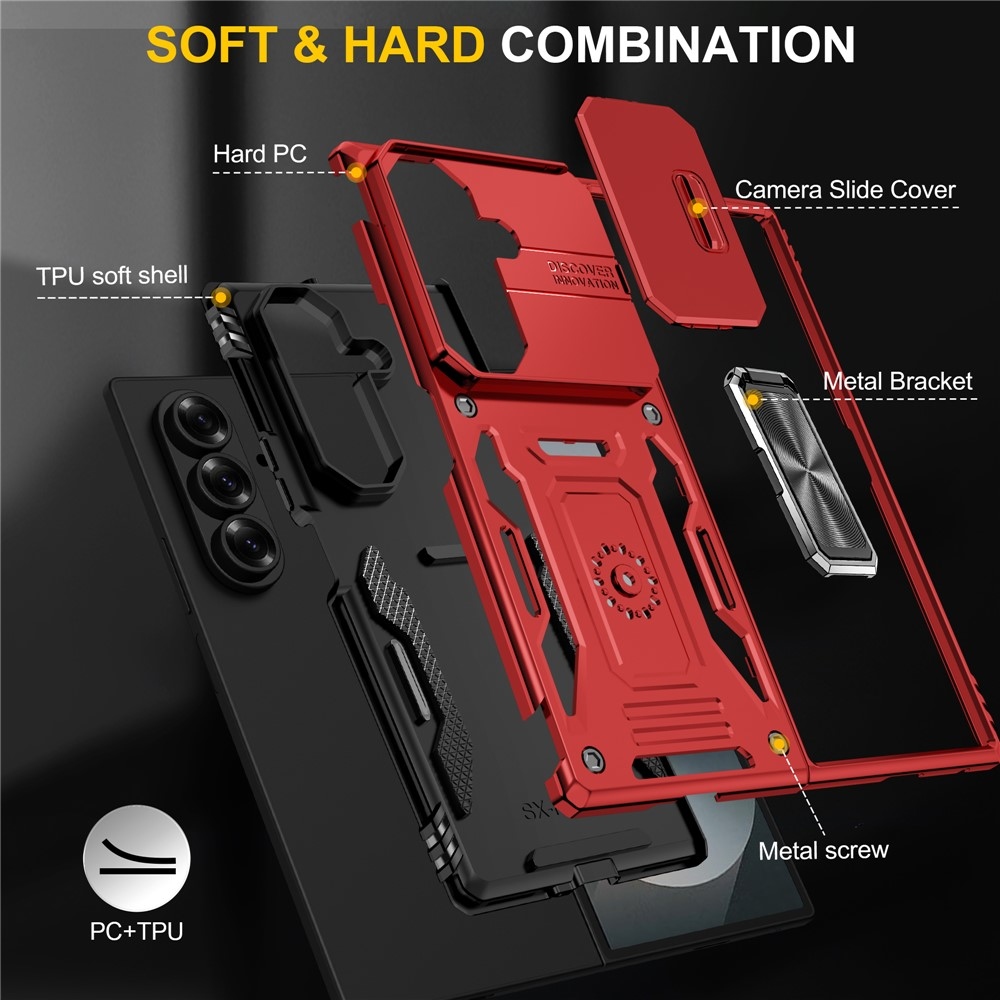 Slides strapabíró tok a Samsung Galaxy Z Fold7 5G-hez – piros