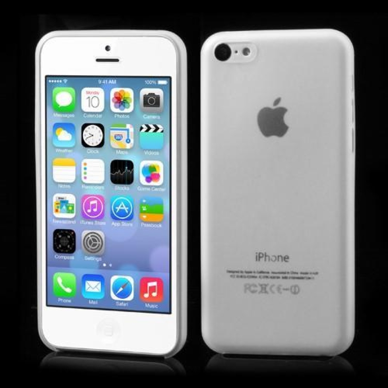 Vékony műanyag tok iPhone 5C készülékhez - átlátszó