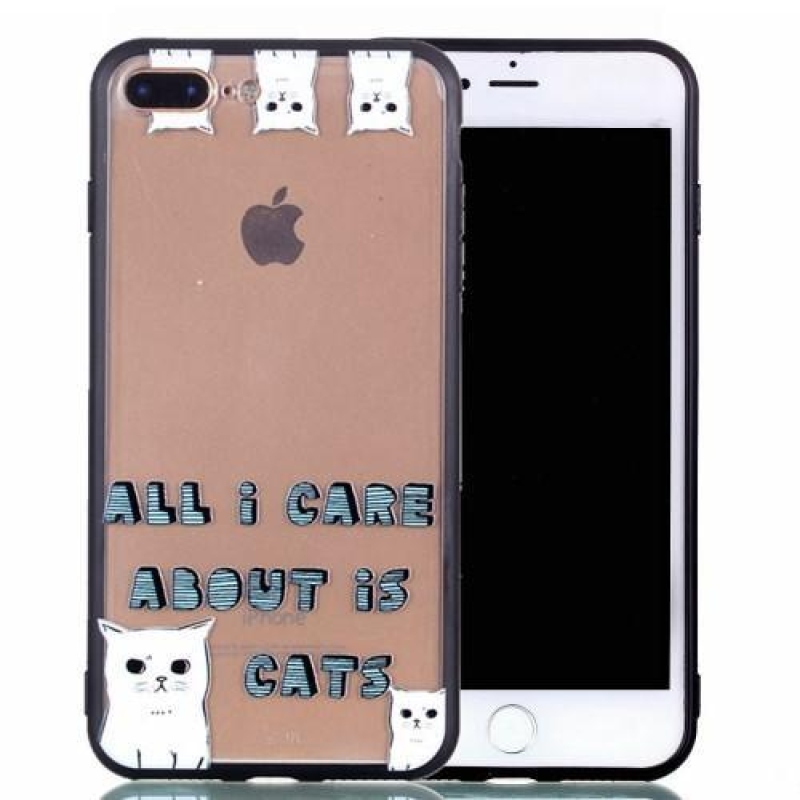 Lassú gél hibrid tok iPhone 7 Plus és iPhone 8 Plus készülékhez - macska