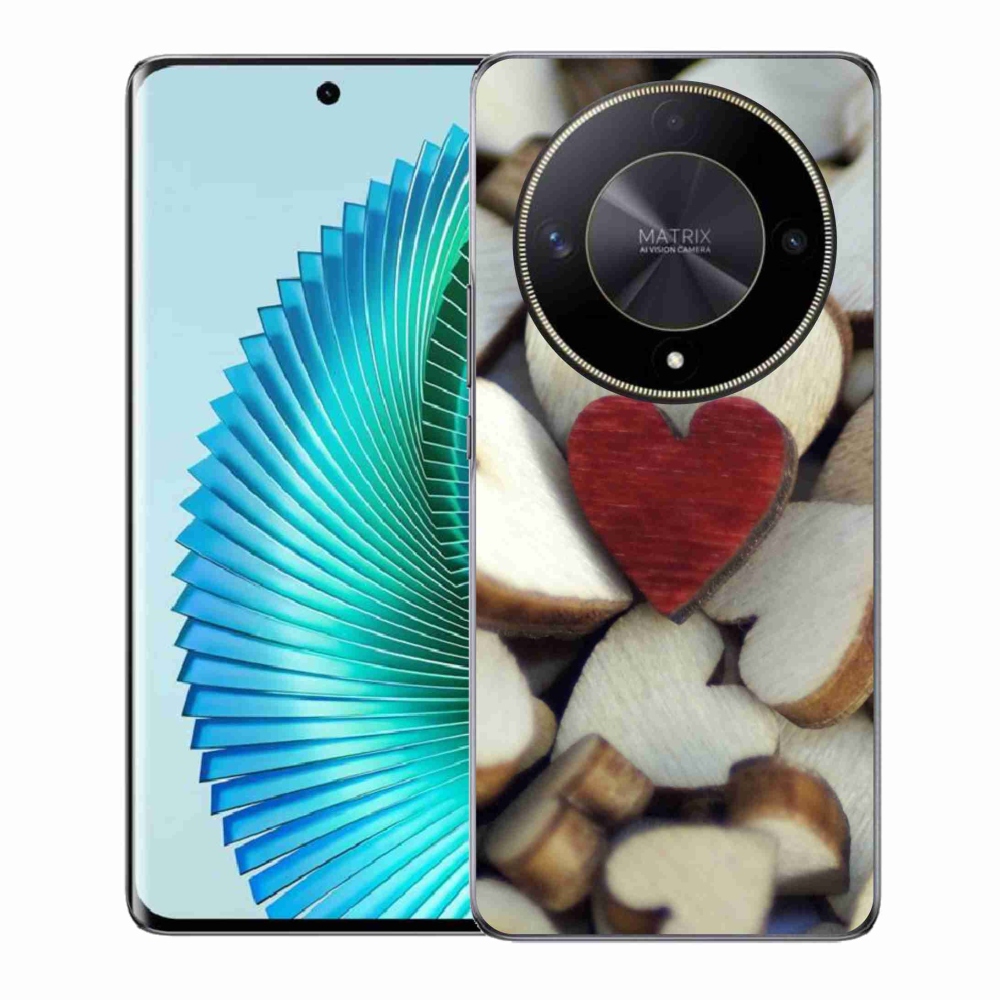 Gél borítás mmCase a Honor Magic 6 Lite 5G készülékhez - gravírozott piros szív