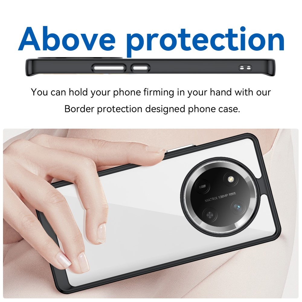 Gél tok fix hátlappal a Honor Magic 7 Lite 5G készülékhez - fekete