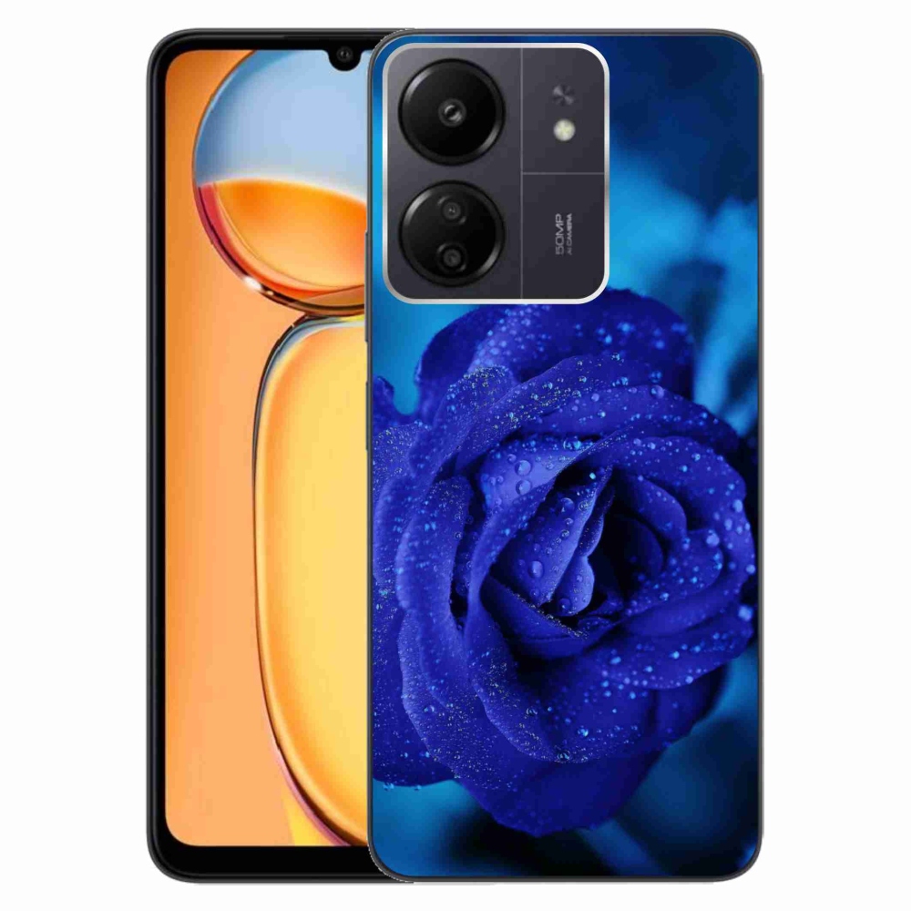 Gél tok mmCase a Xiaomi Poco C65/Redmi 13C készülékhez - kék rózsa