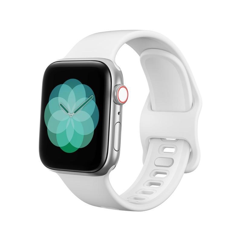 Intelligens szilikon szíj Apple Watch 5/4 40mm, 3/2/1 38mm órához - fehér