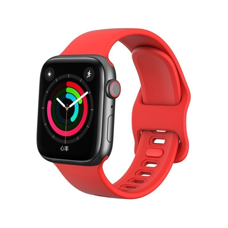 Intelligens szilikon szíj Apple Watch 5/4 40mm, 3/2/1 38mm órához - piros