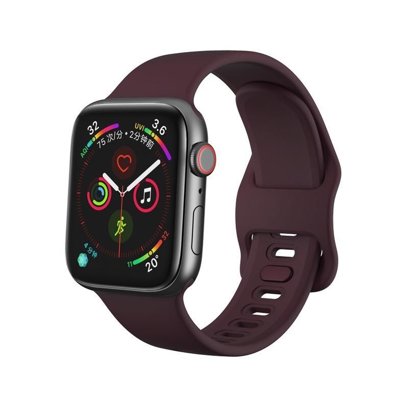 Intelligens szilikon szíj Apple Watch 5/4 40mm, 3/2/1 38mm órához - barna