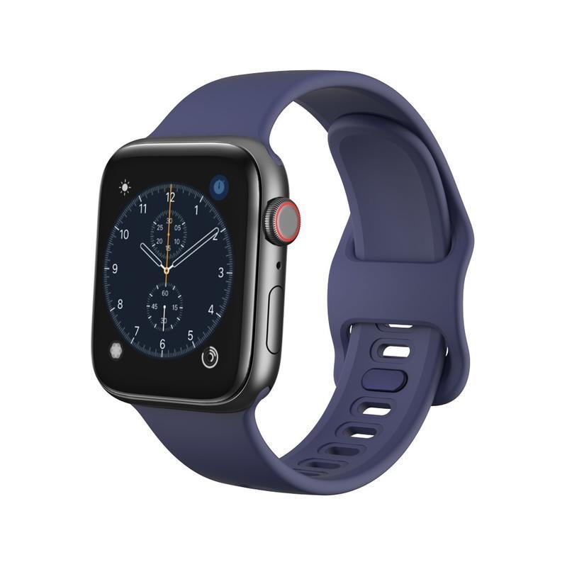 Intelligens szilikon szíj Apple Watch 5/4 40mm, 3/2/1 38mm órához - sötétkék