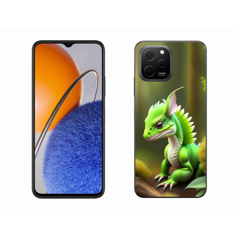 Gél borítás mmCase a Huawei Nova Y61 készülékhez - zöld sárkány