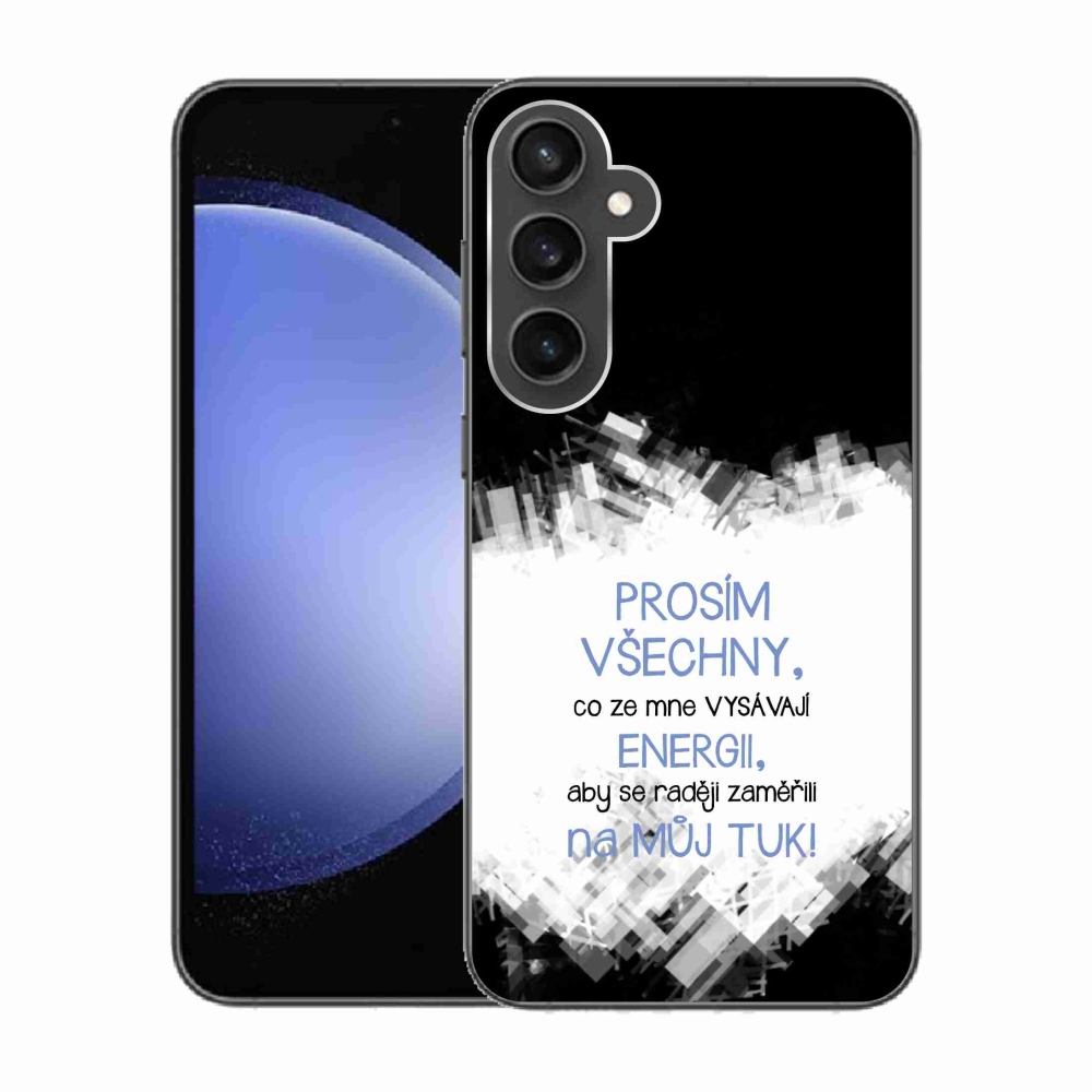 Gél borító mmCase Samsung Galaxy S23 FE - vicces szöveg 1 kék