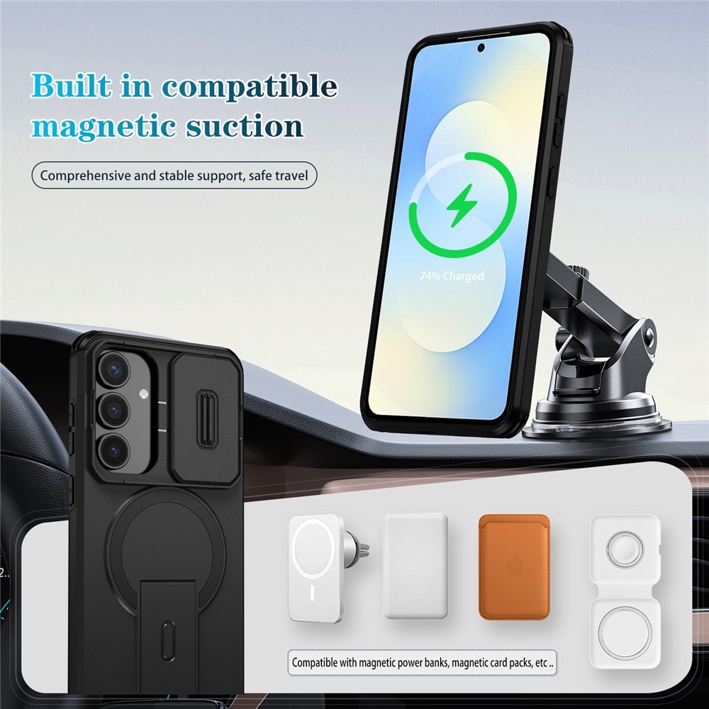 Smooth strapabíró tok MagSafe-vel a Samsung Galaxy S26 FE/S25 FE-hez – fekete