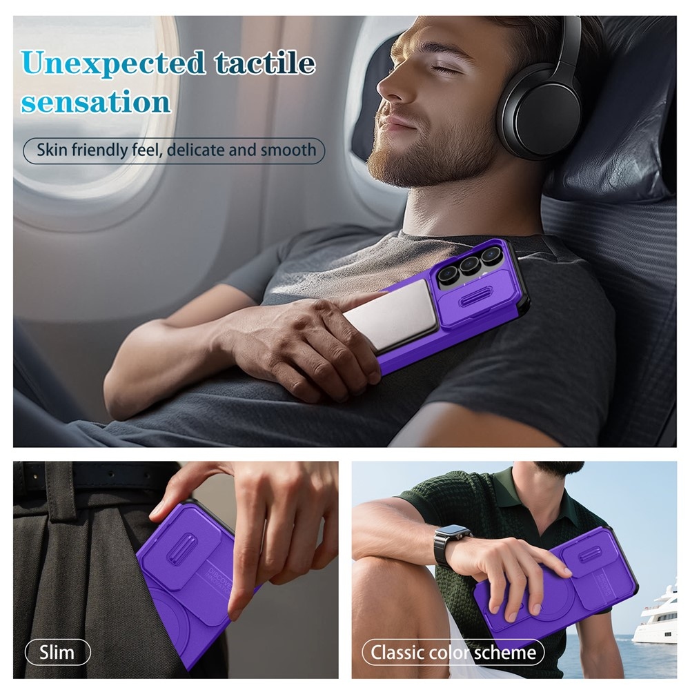 Smooth strapabíró tok MagSafe-vel a Samsung Galaxy S26 FE/S25 FE-hez – lila