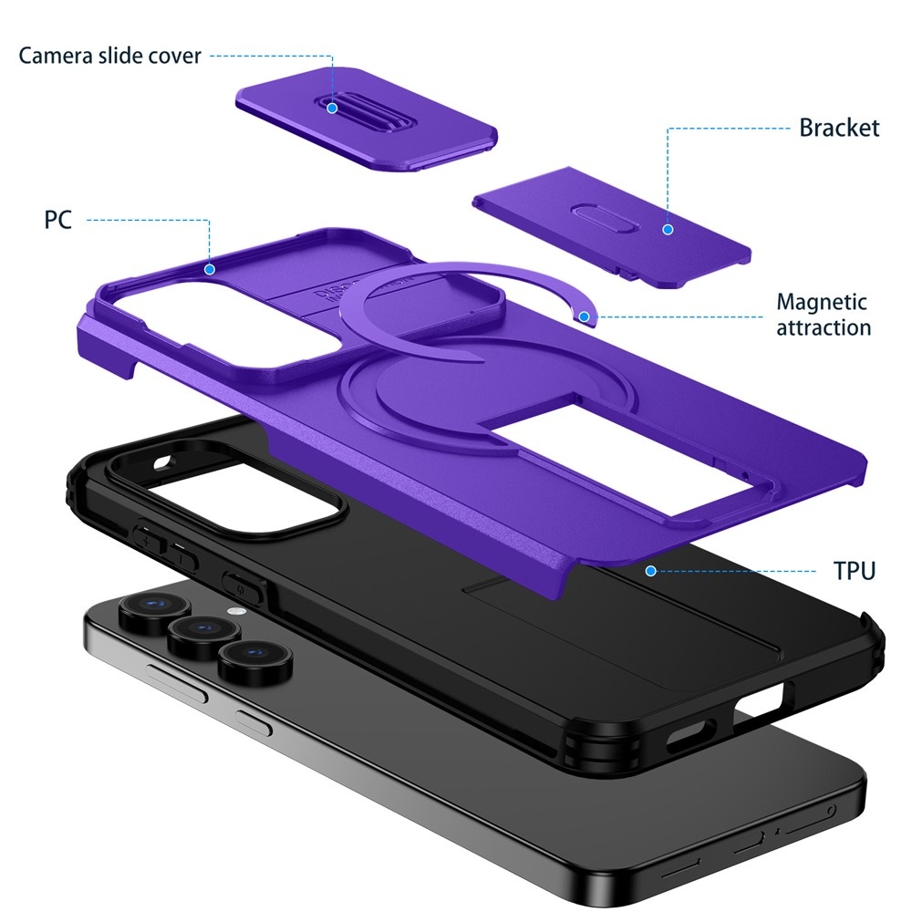 Smooth strapabíró tok MagSafe-vel a Samsung Galaxy S26 FE/S25 FE-hez – lila