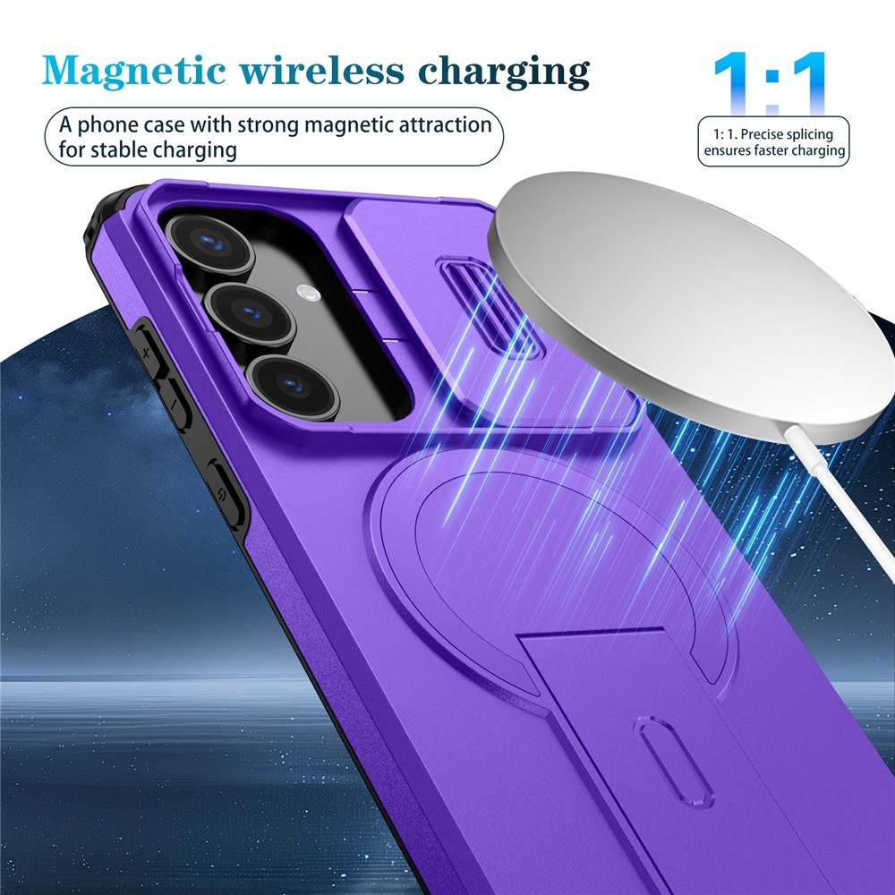 Smooth strapabíró tok MagSafe-vel a Samsung Galaxy S26 FE/S25 FE-hez – lila