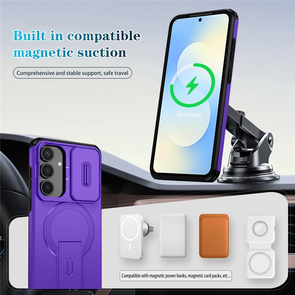 Smooth strapabíró tok MagSafe-vel a Samsung Galaxy S26 FE/S25 FE-hez – lila