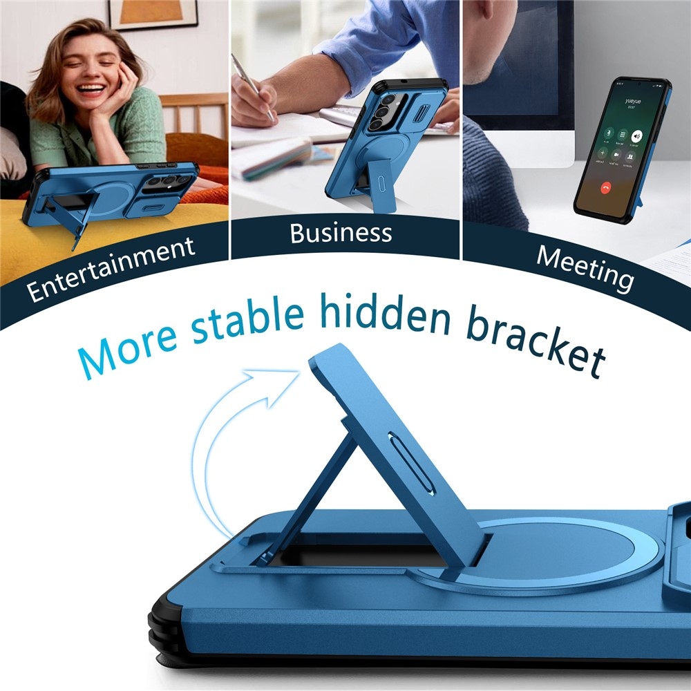 Smooth strapabíró tok MagSafe-kel a Samsung Galaxy S26 FE/S25 FE-hez – kék