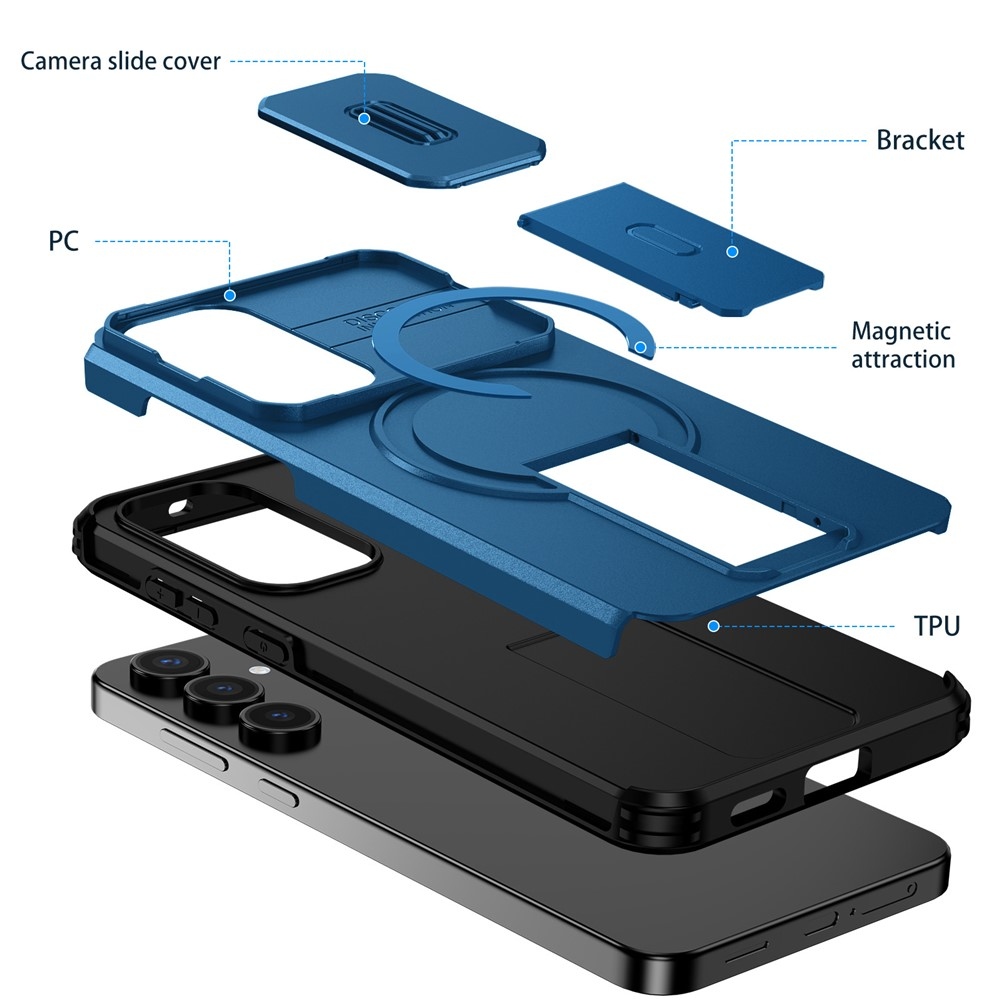 Smooth strapabíró tok MagSafe-kel a Samsung Galaxy S26 FE/S25 FE-hez – kék