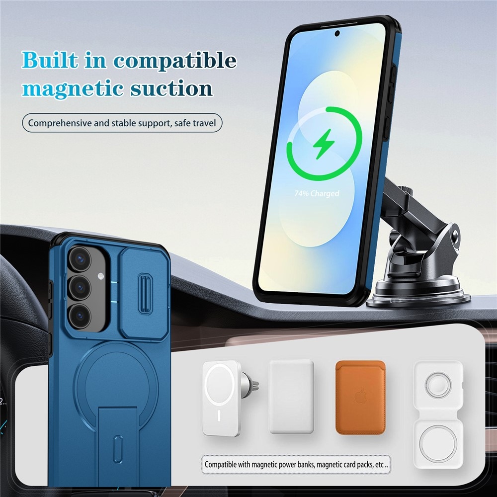 Smooth strapabíró tok MagSafe-kel a Samsung Galaxy S26 FE/S25 FE-hez – kék