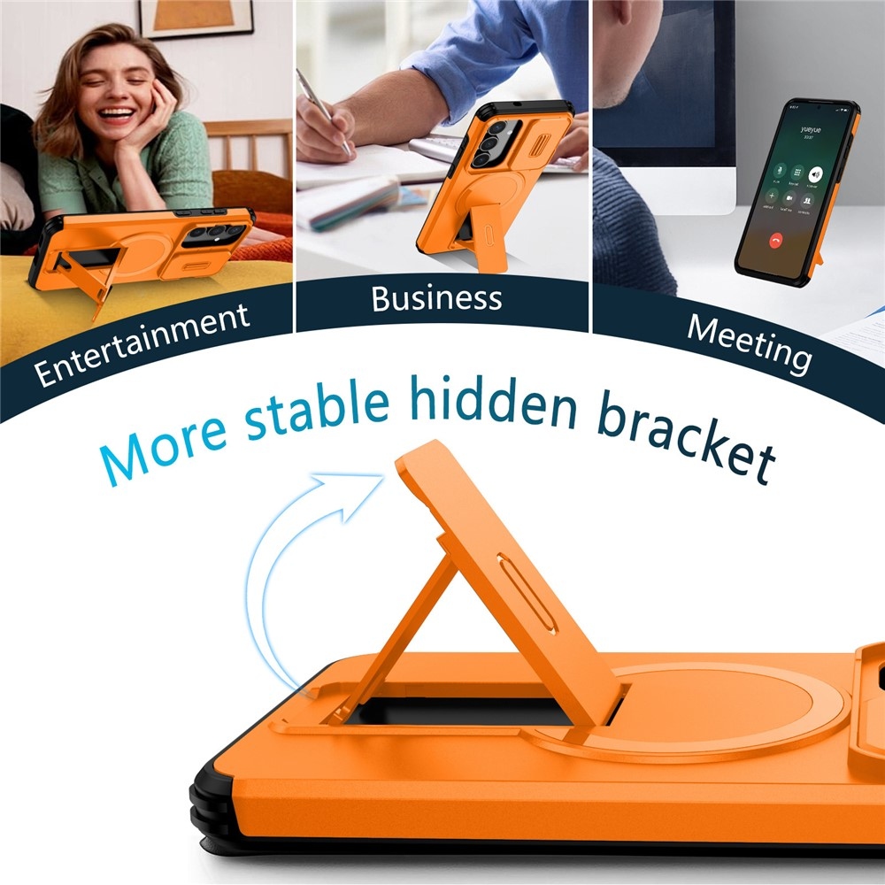 Smooth strapabíró tok MagSafe-vel a Samsung Galaxy S26 FE/S25 FE készülékekhez – narancssárga