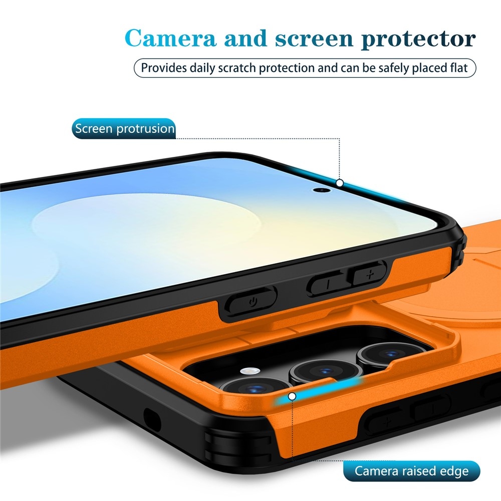 Smooth strapabíró tok MagSafe-vel a Samsung Galaxy S26 FE/S25 FE készülékekhez – narancssárga