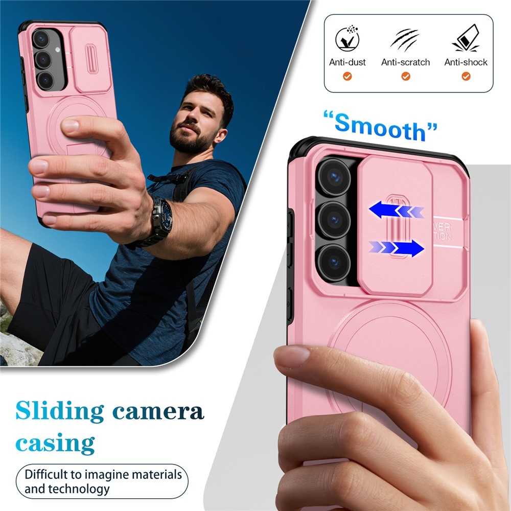 Smooth strapabíró tok MagSafe-vel a Samsung Galaxy S26 FE/S25 FE-hez – rózsaszín