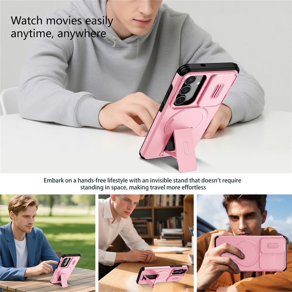 Smooth strapabíró tok MagSafe-vel a Samsung Galaxy S26 FE/S25 FE-hez – rózsaszín