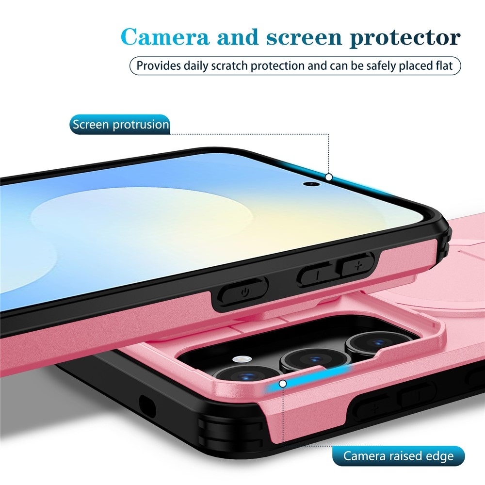Smooth strapabíró tok MagSafe-vel a Samsung Galaxy S26 FE/S25 FE-hez – rózsaszín