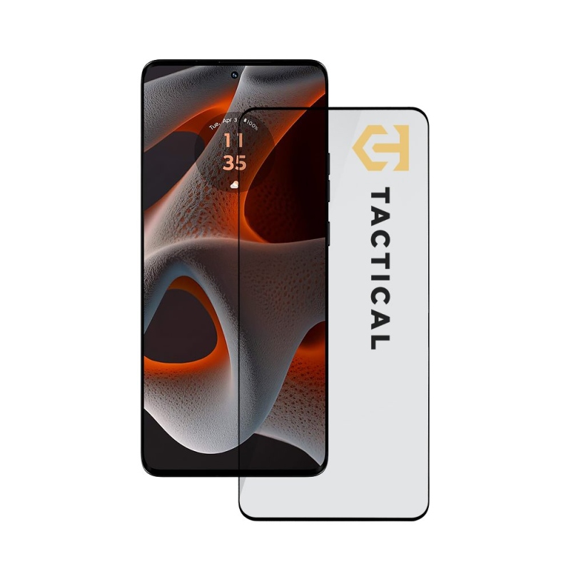 Taktikai üvegpajzs 5D üveg a Motorola Edge 50 Pro 5G Fekete készülékhez