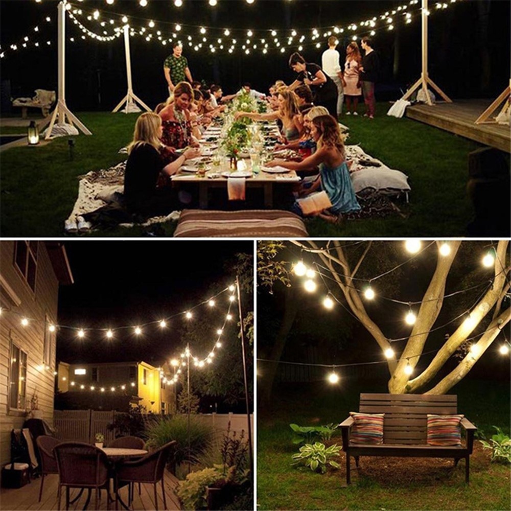 Kerti napelemes lámpa dekoráció kristályhatással 12 m 100 LED - sárga fény