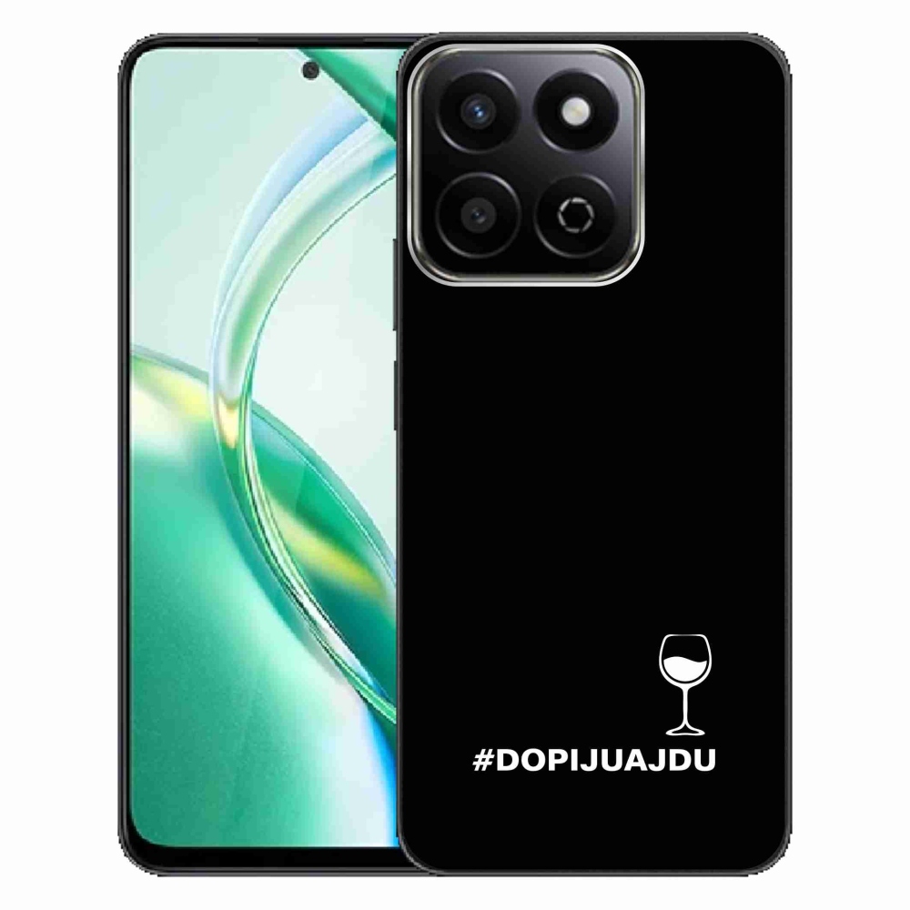 Gél borító mmCase a Honor 200 Smart 5G készülékhez - bor motívum fekete háttérrel