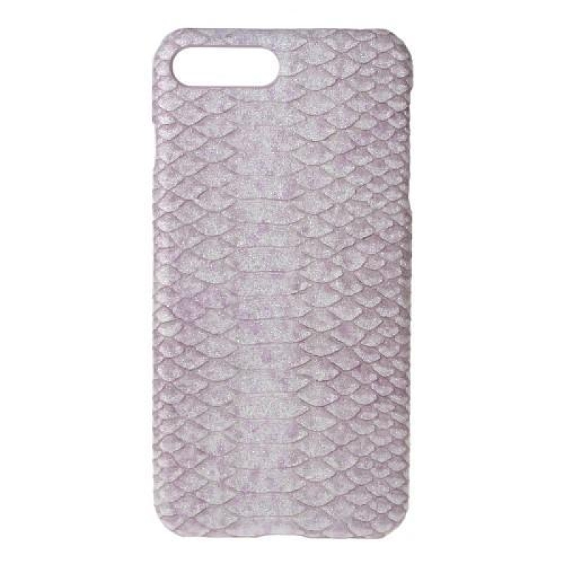 Kígyó műanyag tok PU bőrrel borítva iPhone 8 Plus és 7 Plus készülékhez - lila