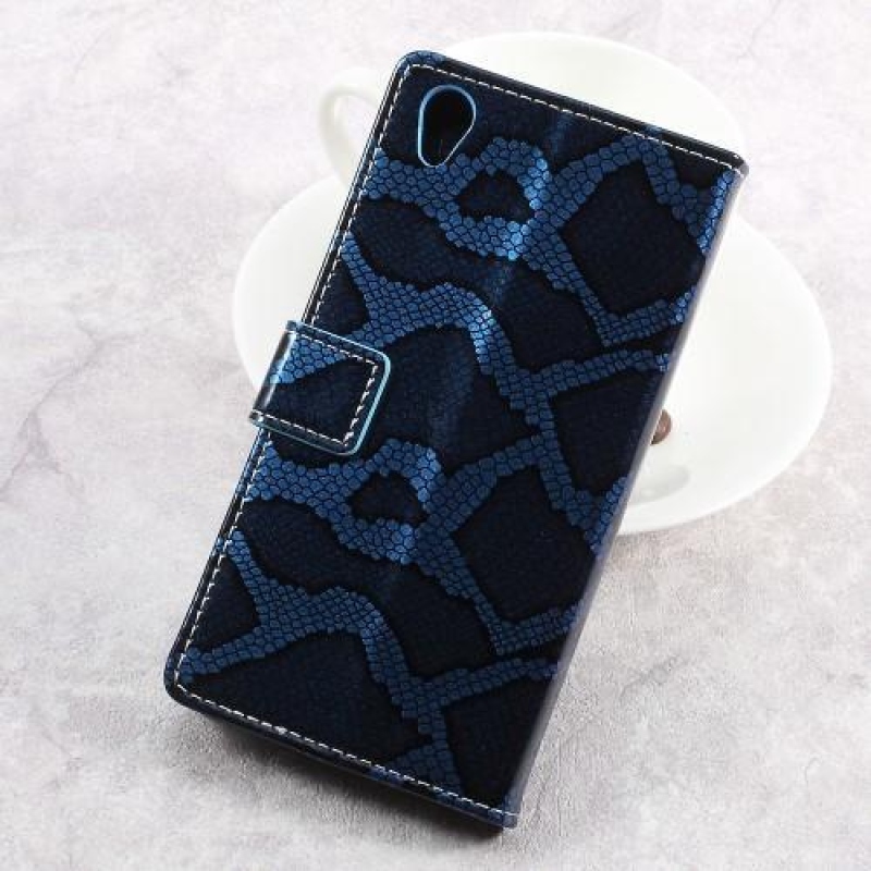 SnakeStyle könyv tok Sony Xperia L1 készülékhez - sötétkék